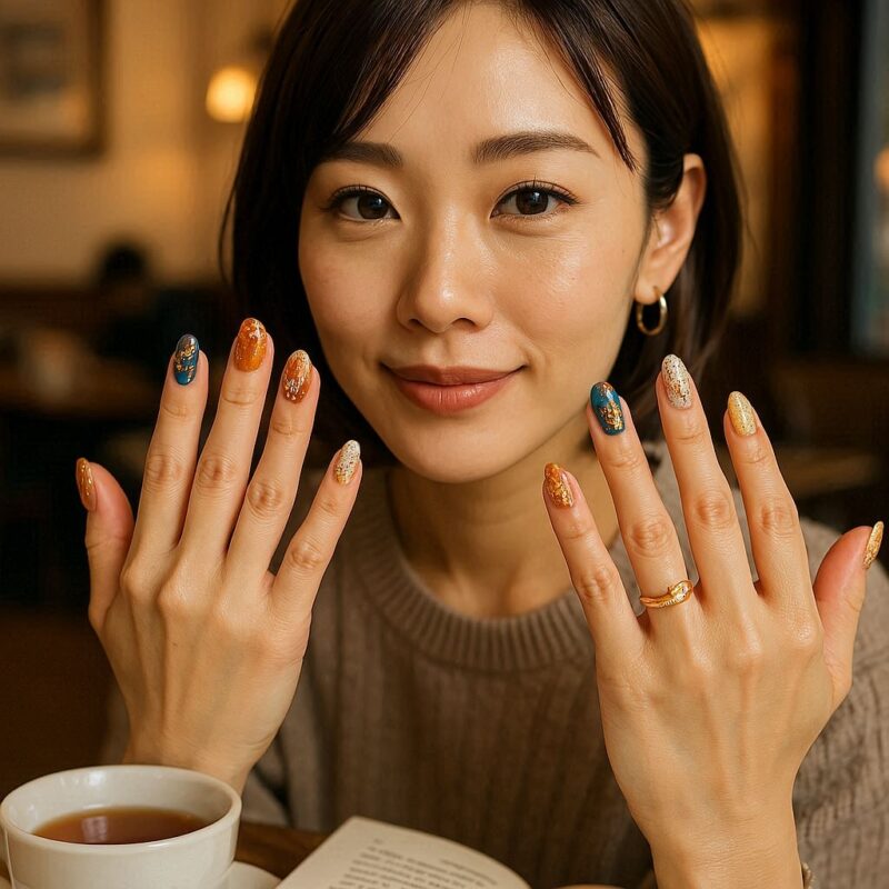 ペロリンを付けている女性