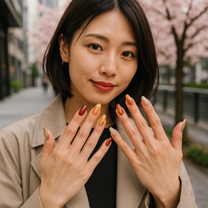 ペロリンを付けている女性