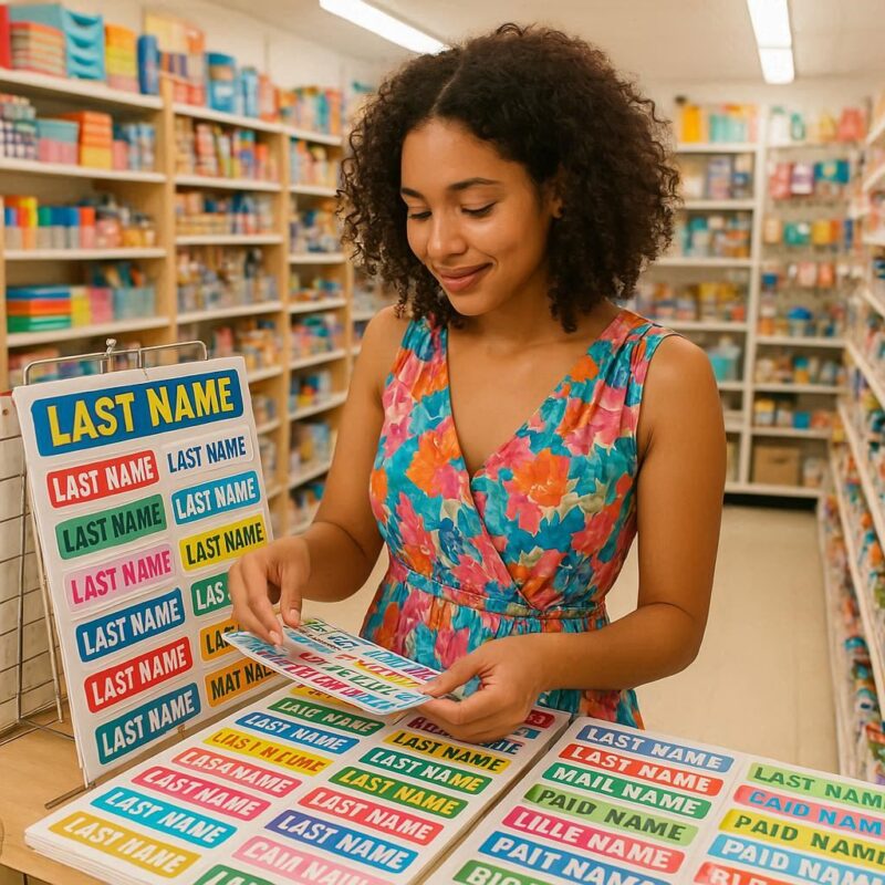 名字 シール レトロ を探している女性