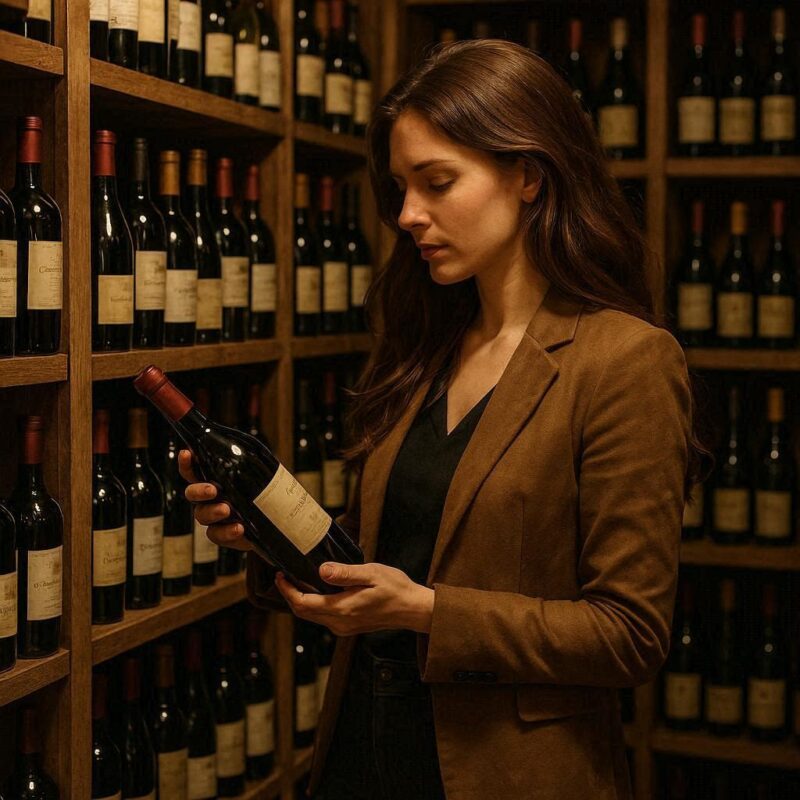 689 ワインを探している女性