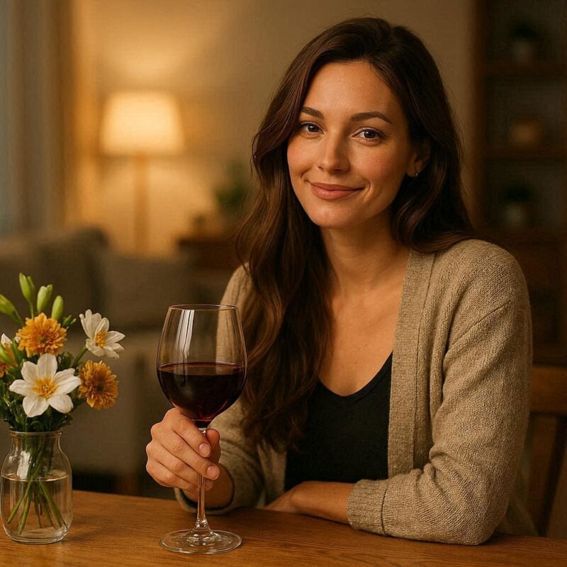 689 ワインを飲んでいる女性