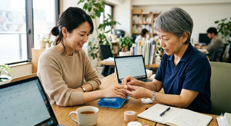へ バーデン リング をしている女性