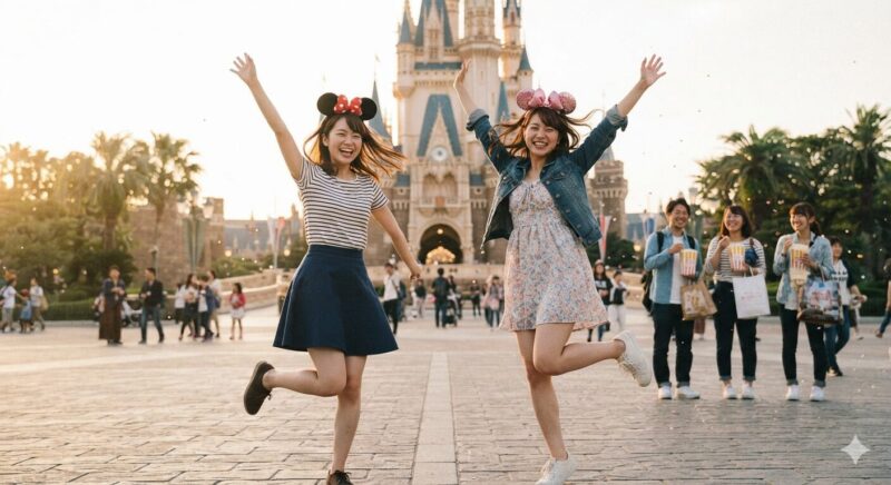 ズートピアファンキャップかぶっている女性
