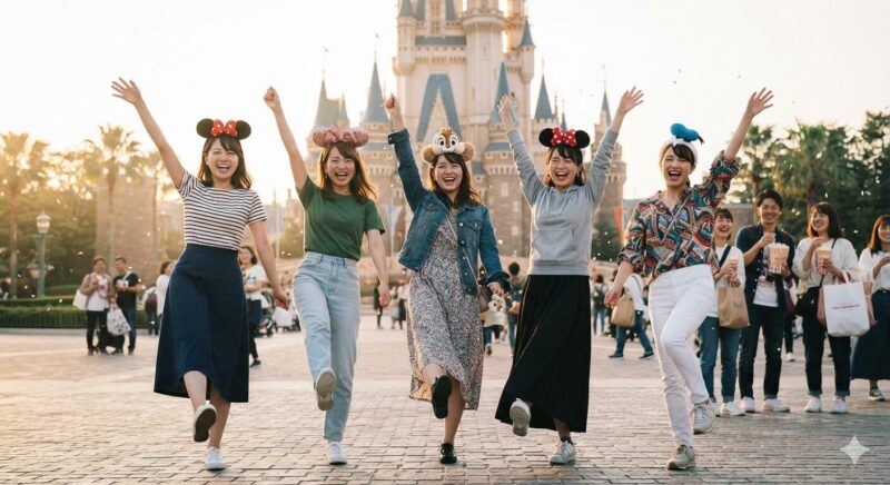 ズートピアファンキャップかぶっている女性