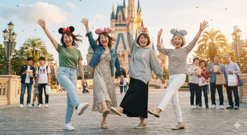 ズートピアファンキャップかぶっている女性