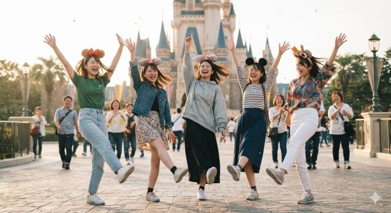 ズートピアファンキャップかぶっている女性