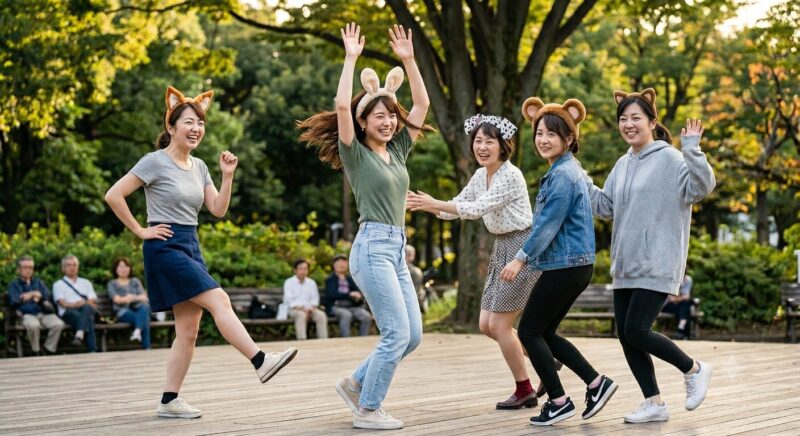 ズートピア カチューシャを付けて踊っている女性達