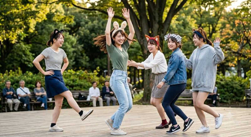 ズートピア カチューシャを付けて踊っている女性達