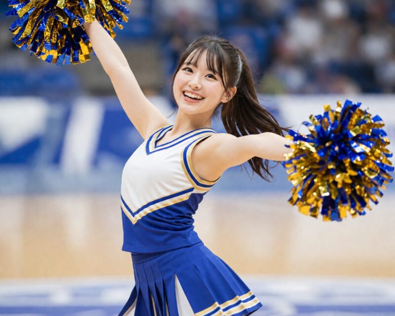 チア ポンポンをドンキホーテで探し踊っている