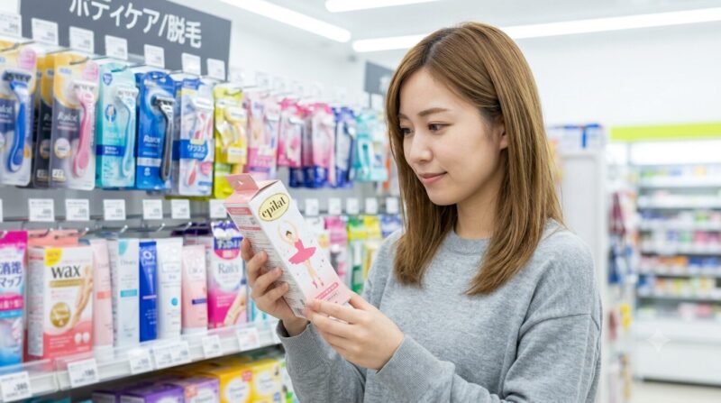 眉毛を脱しようとしている女性